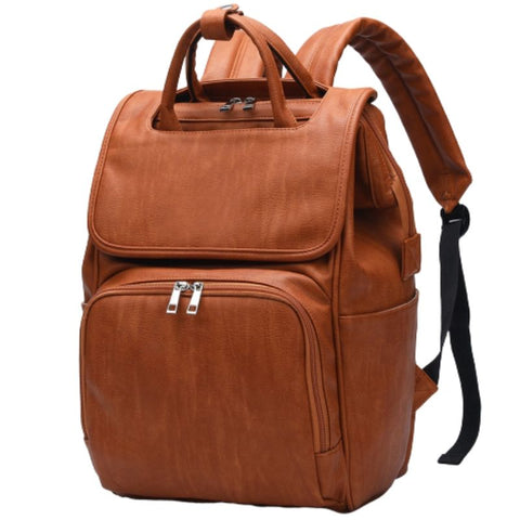 Sac à dos à langer <br> Cuir