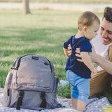 Sac à dos à langer bébé gris homme