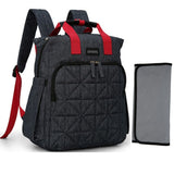 sac à langer sac à dos gris avec tapis