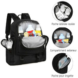 Vue sac à dos homme noir