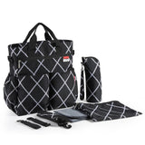 sac à langer noir rayé